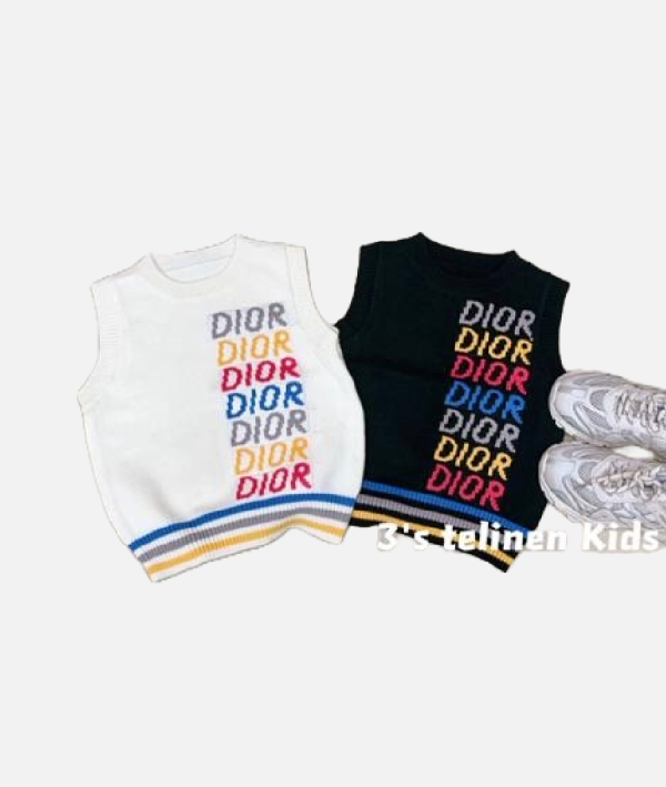 Infant and Toddler Rainbow Letter Sweater Vest