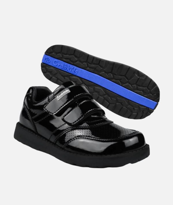Black Velcro Strap School Shoes