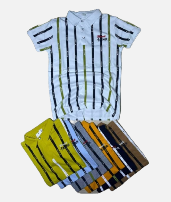 Stylish Kids’ Striped Polo Shirts – Multi-Color Pack