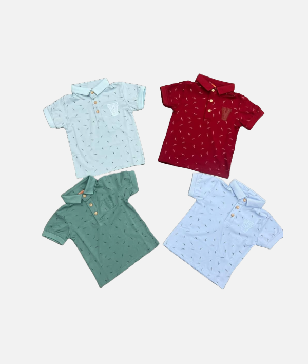 Toddler Boys Printed Polo Shirt Casual Collared Top