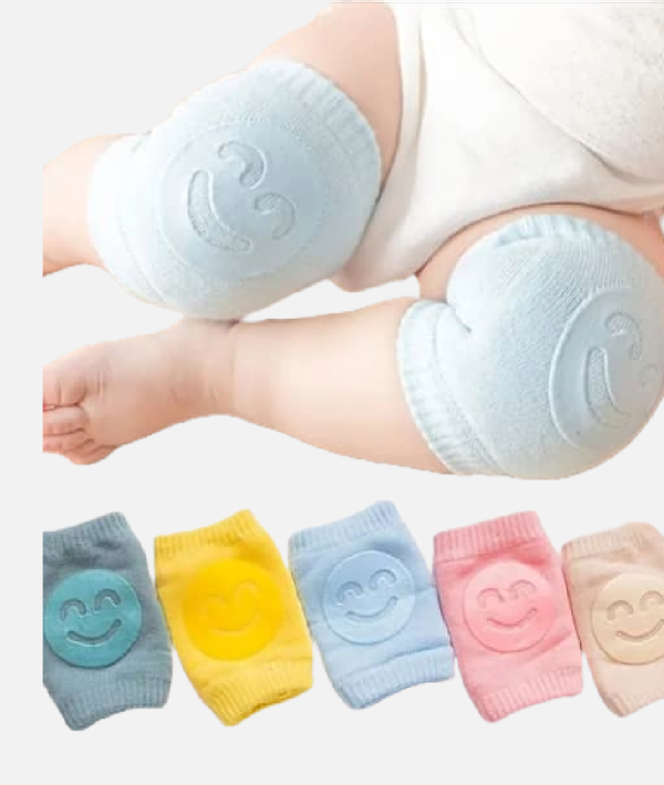 Baby Crawling Knee Pads Smiley Face Multi Color