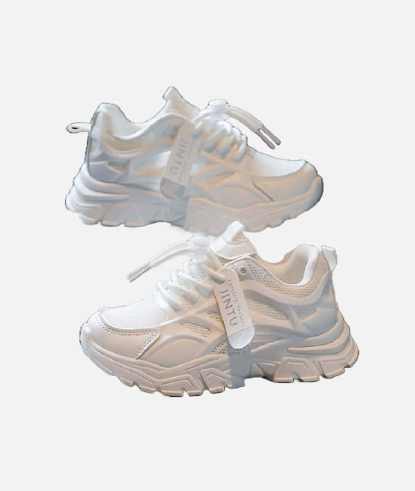 Classic White Jintu Kids Sneakers