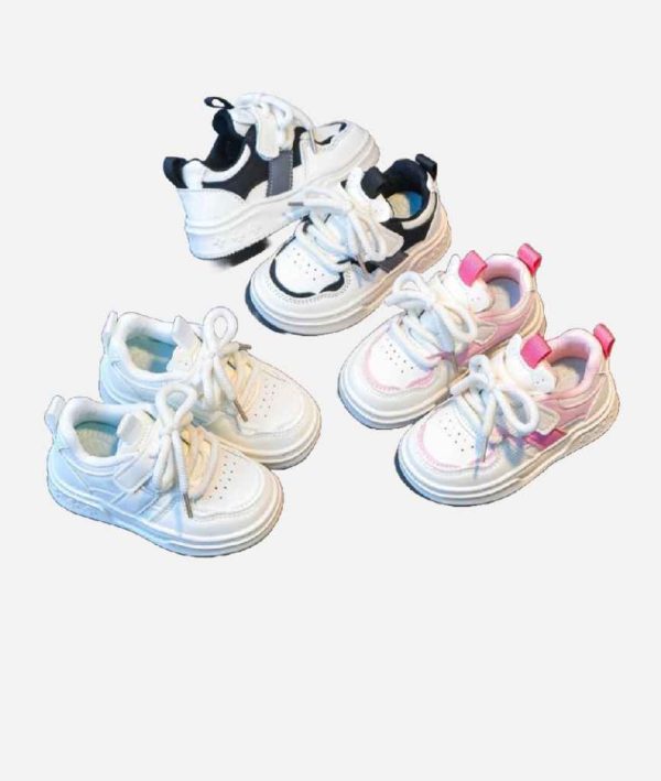 Kids Casual Lace-Up Sneakers Multi Color Options