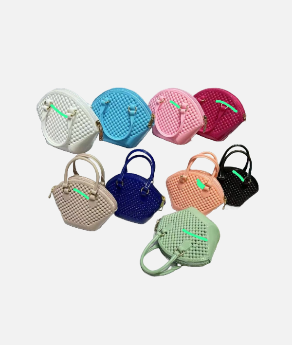Kids Mini Top Handle Handbags Unique Clasp Assorted Colors