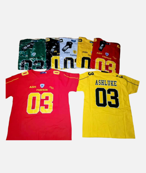 ASH Fashion 03 Number Tees – boy’s Casual Graphic T-Shirts (Multi-Color Pack)