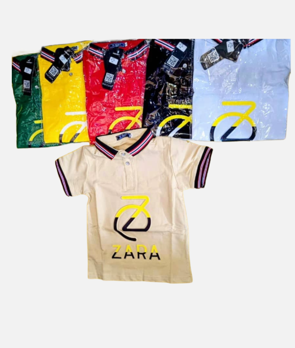 Quality Toddler’s ZARA Collar Neck T-shirts – Age: 1 to 5yrs. Color: Mix Colors